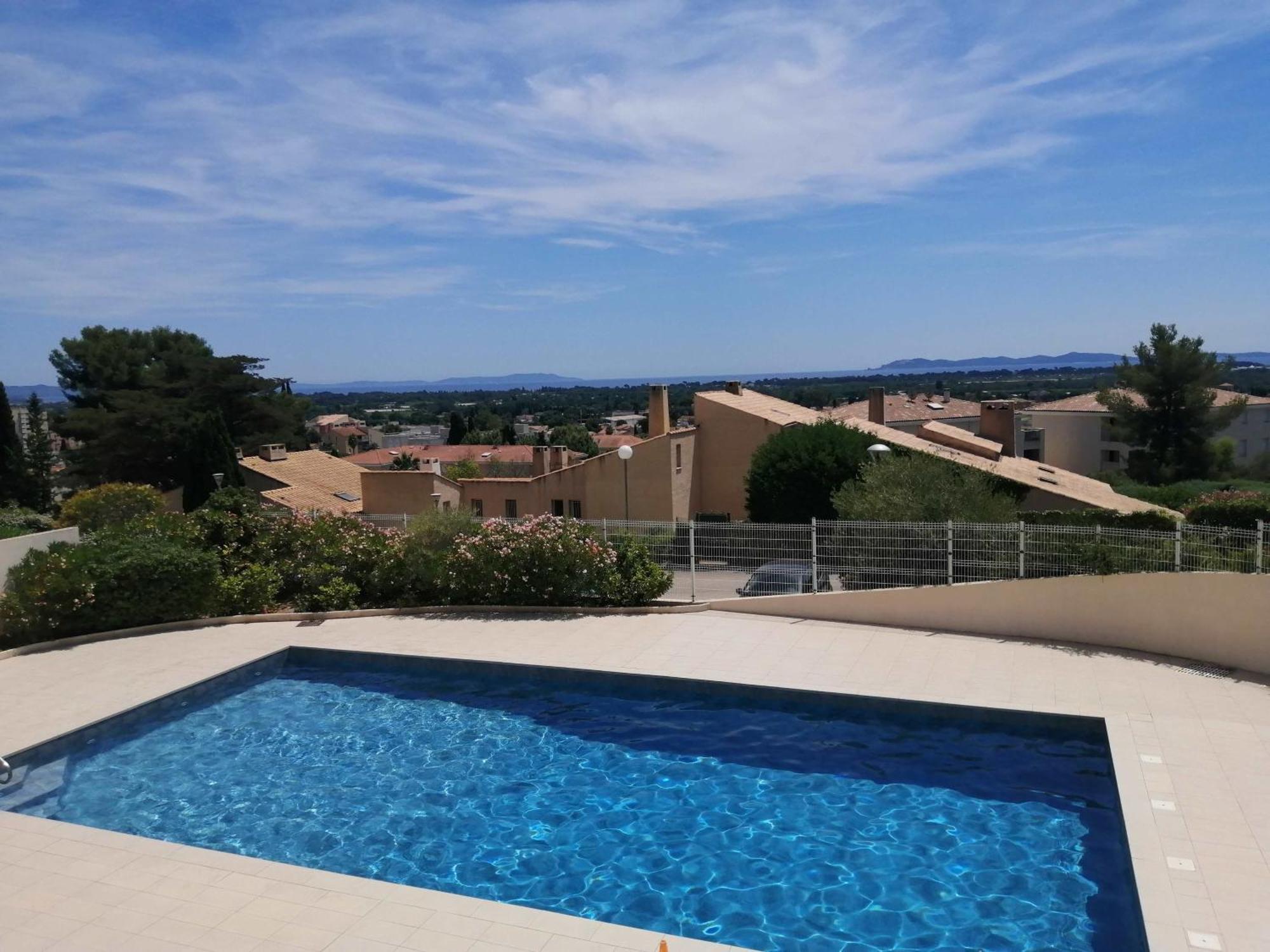 Studio Climatise Dans Residence Avec Piscine Et Tennis 耶尔 外观 照片